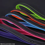 Mr.S Leather Hardline Leather Short Leash - 11 Colours