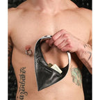 Mr.S Leather Lambskin Neck Hanky | White