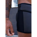 Mr.S Leather Neoprene Chap Short | Black
