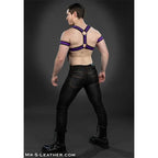Mr.S Leather X - Factor Bold Color Body Harness | Purple