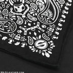 Mr.S Leather Zipper Pocket Neck Hanky - Black