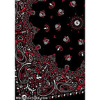Mr.S Leather Zipper Pocket Neck Hanky - Black/Red