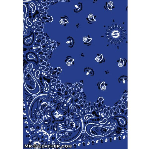 Mr.S Leather Zipper Pocket Neck Hanky - Blue