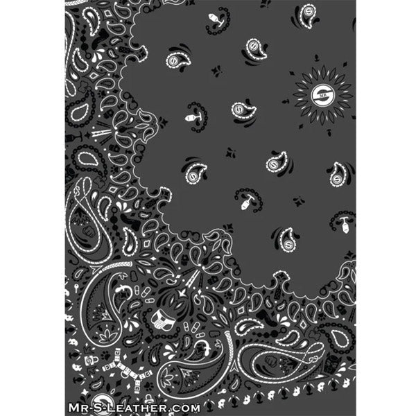 Mr.S Leather Zipper Pocket Neck Hanky - Charcoal