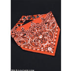 Mr.S Leather Zipper Pocket Neck Hanky - Orange