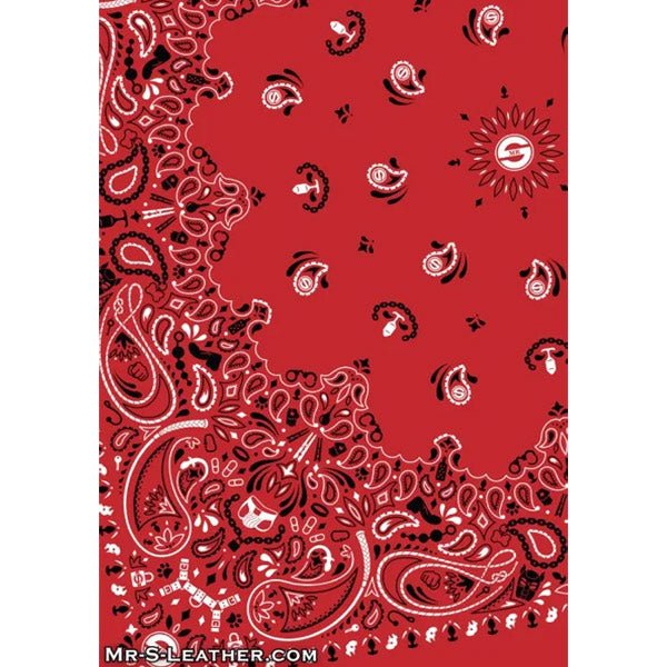 Mr.S Leather Zipper Pocket Neck Hanky - Red