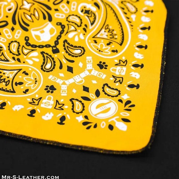 Mr.S Leather Zipper Pocket Neck Hanky - Yellow