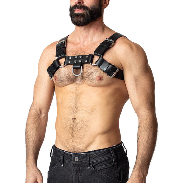 Nasty Pig Anvil Leather Bulldog Harness | Black