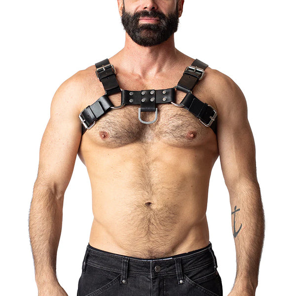 Nasty Pig Anvil Leather Bulldog Harness | Black