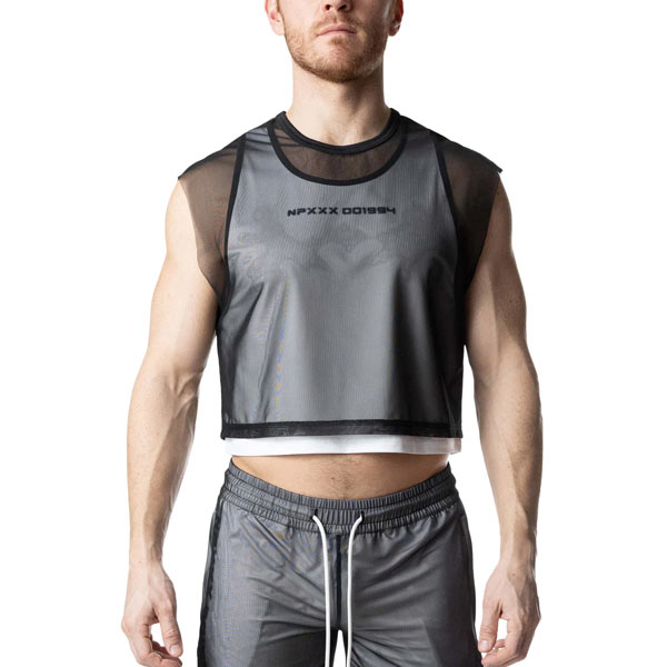Nasty Pig Blur Crop Top | Black/White