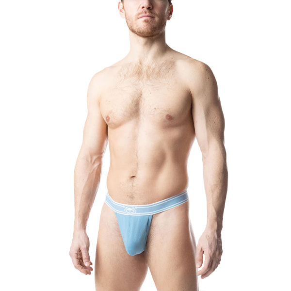 Nasty Pig Core Thong | Light Teal/White