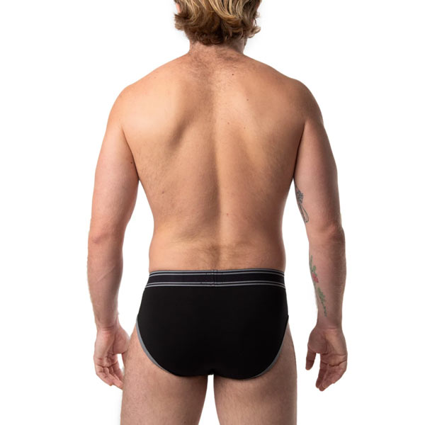 Nasty Pig Core Y-Front Brief | Black/Grey