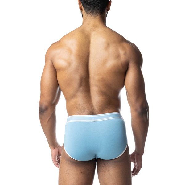 Nasty Pig Core Y-Front Brief | Light Teal/White