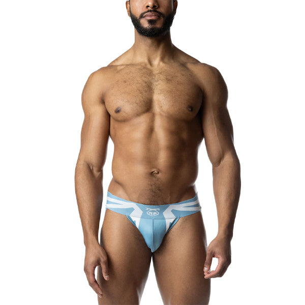 Nasty Pig Stride Jock Strap | Light Teal/White