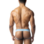 Nasty Pig Stride Jock Strap | Light Teal/White