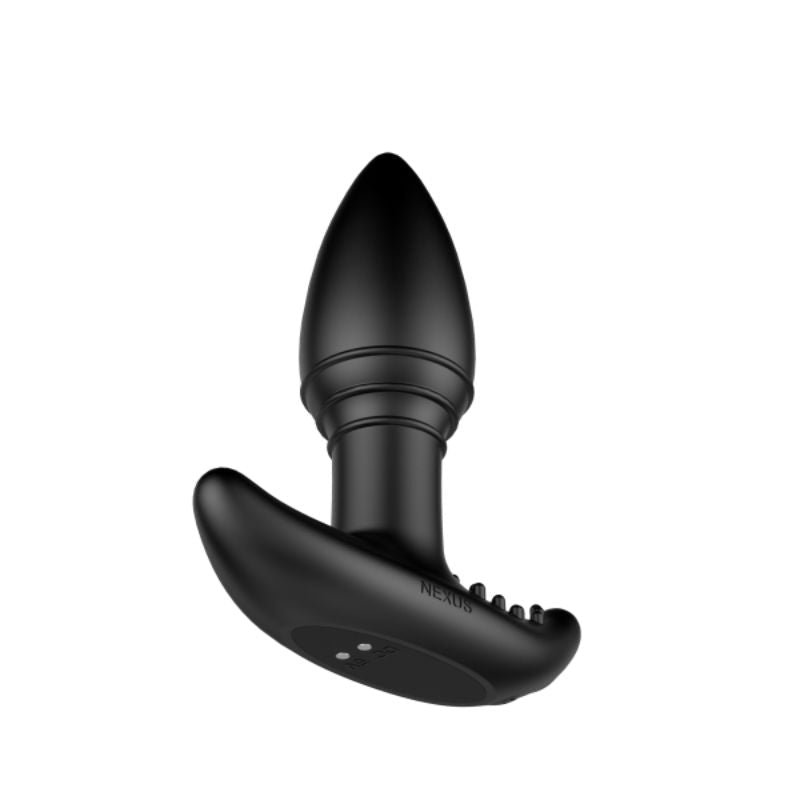 Nexus B - STROKER Vibrating Butt Plug with Anal Strokers | Black