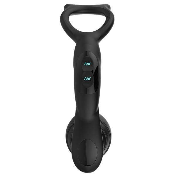 Nexus SIMUL8 Vibrating Double Cock & Ball Ring with Ribbed Butt Plug