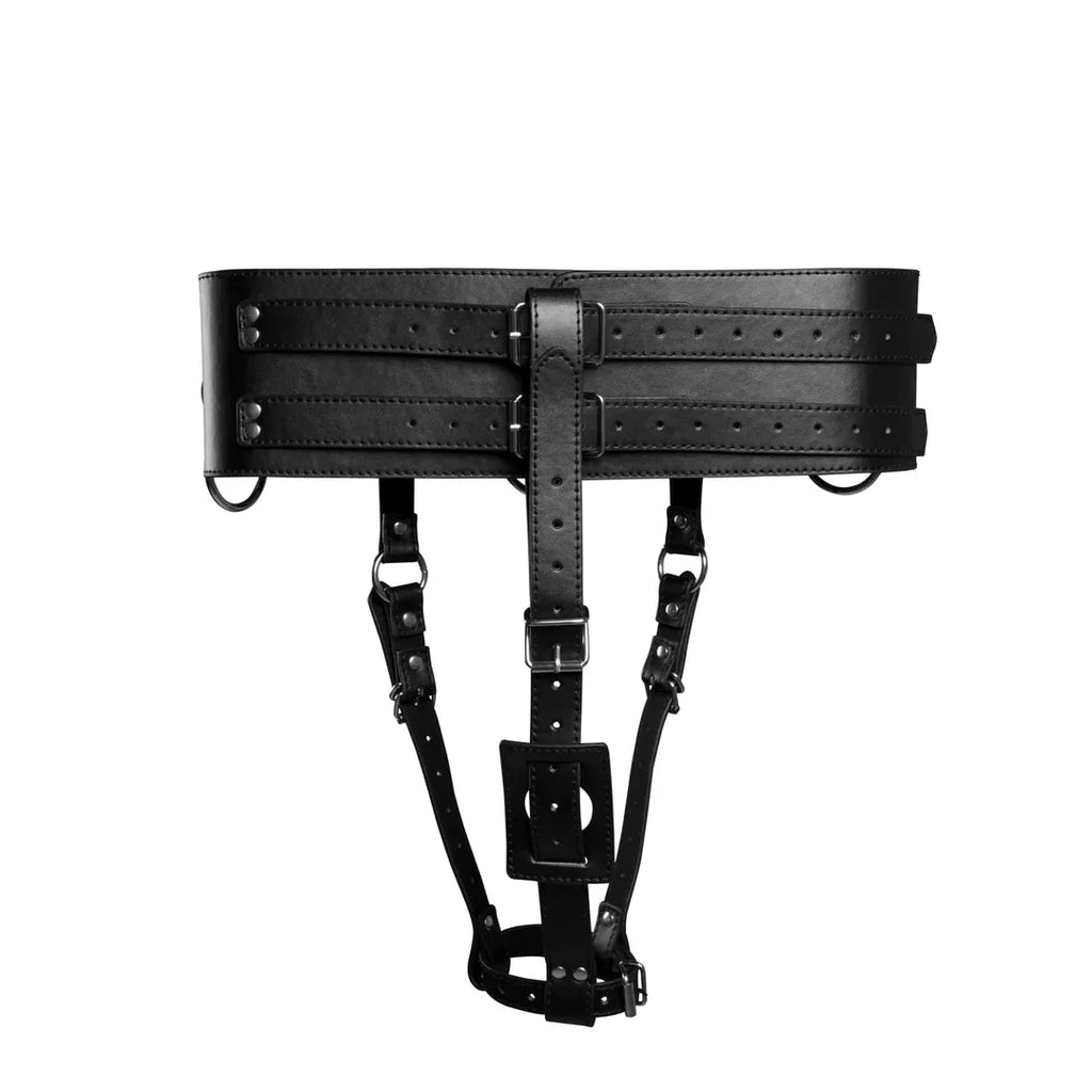 OUCH Belt with Vibrator Holder - Black