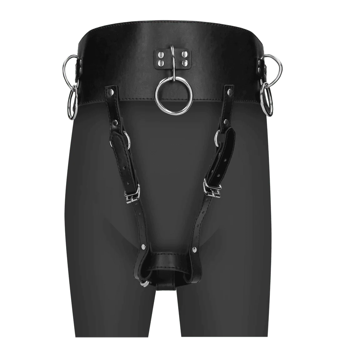 OUCH Belt with Vibrator Holder - Black