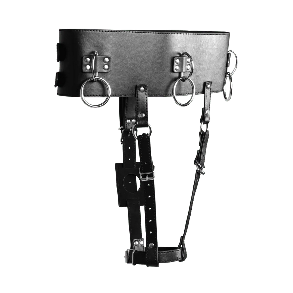 OUCH Belt with Vibrator Holder - Black