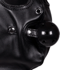 OUCH Blindfolded Mask with Breathable Ball Gag - Black