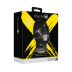 OUCH Blindfolded Mask with Breathable Ball Gag - Black