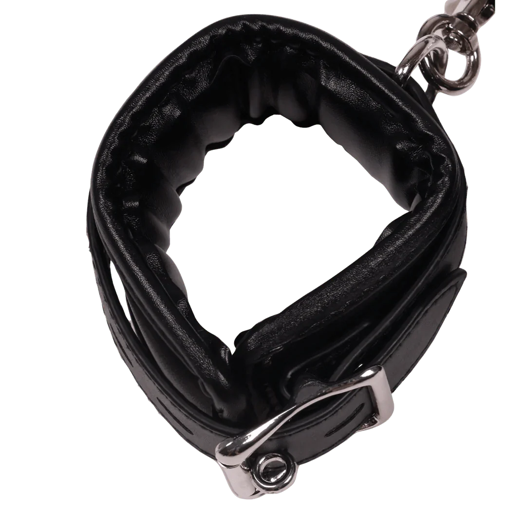 OUCH Body Harness with Thigh and Hand Cuffs - Black