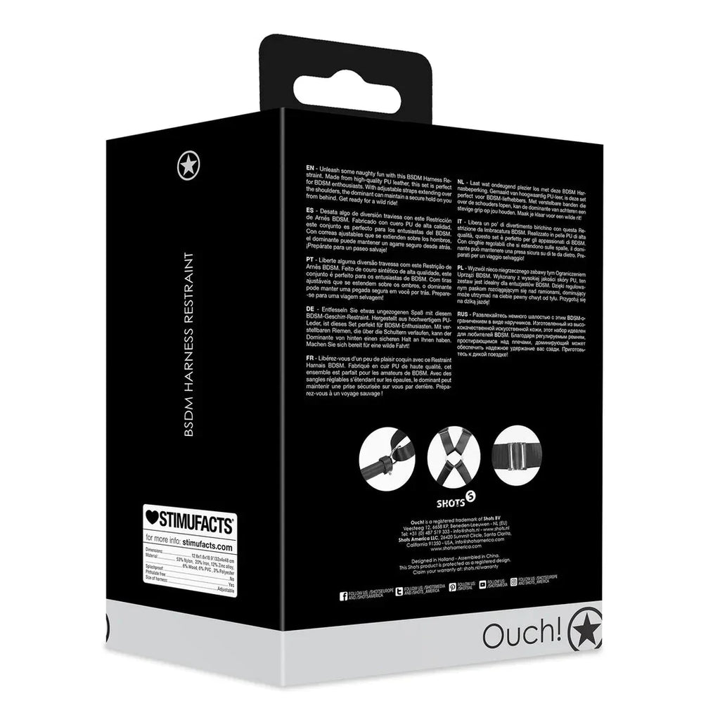 OUCH BSDM Harness Restraint - Black