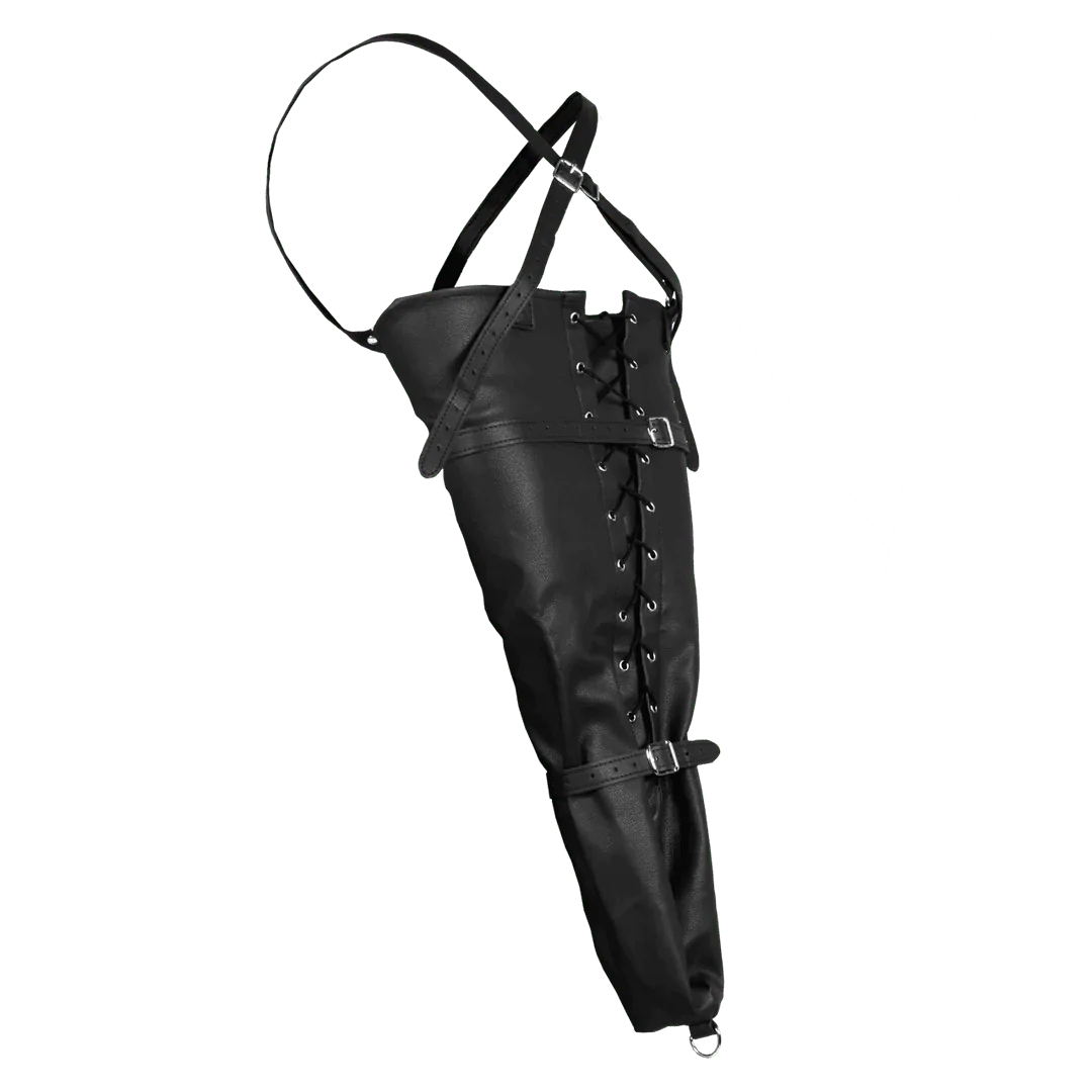 OUCH Lace - up Full Sleeve Arm Restraint - Black