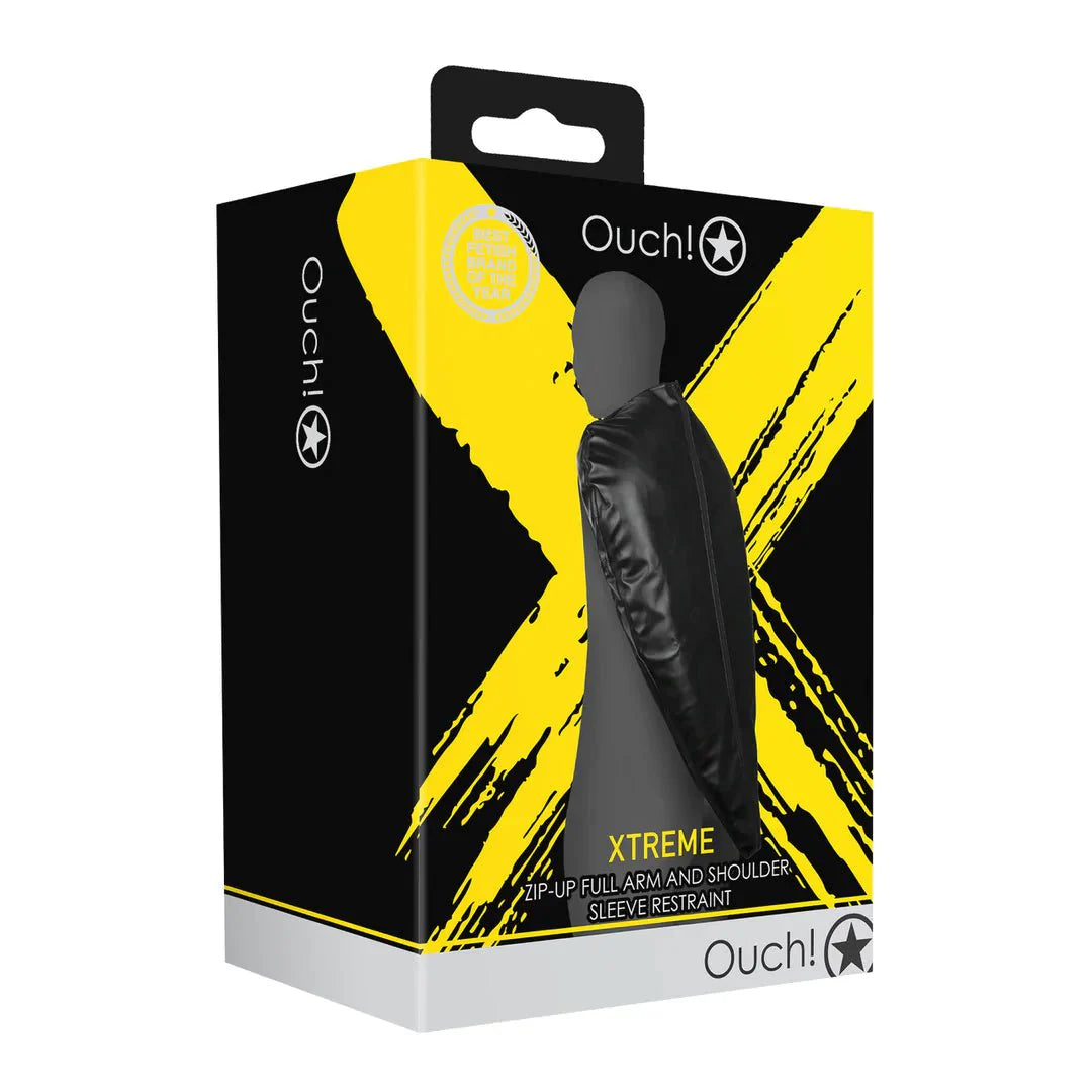 OUCH Zip - Up Full Arm and Shoulder Sleeve Restraint - Black