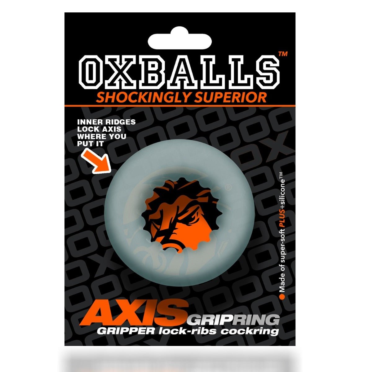 Oxballs AXIS Griphold Cockring | Clear Ice