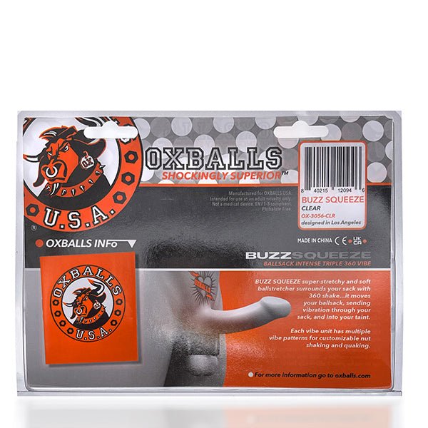 Oxballs BUZZSQUEEZE triple - vibe ballstretcher - Black