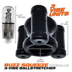 Oxballs BUZZSQUEEZE triple - vibe ballstretcher - Black