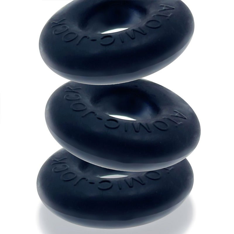 Oxballs RINGER Donut Cockring 3 Pack | Night Black