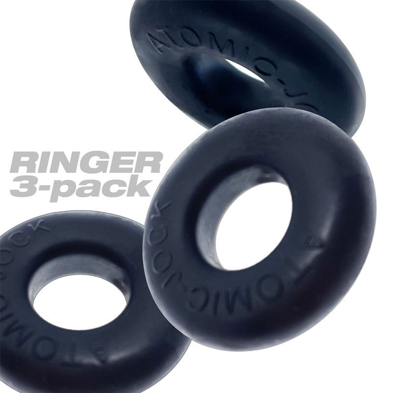 Oxballs RINGER Donut Cockring 3 Pack | Night Black