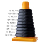 Perfect Fit PLAY ZONE Kit : 9 Cock Rings & Storage Cone | Silicone
