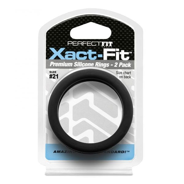 Perfect Fit XACT FIT Silicone Cock Ring 2 Pack | Size Options