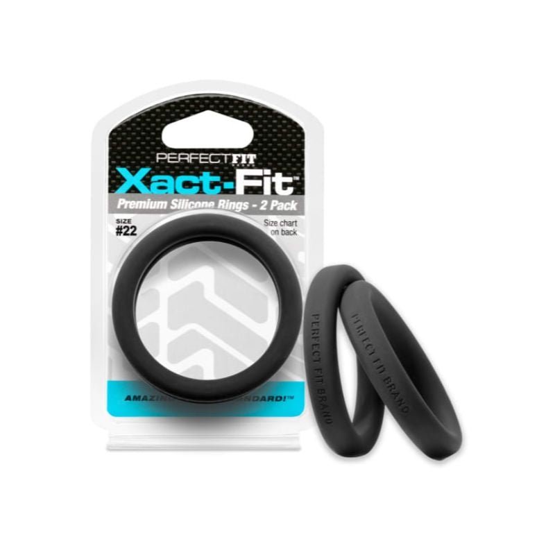 Perfect Fit XACT FIT Silicone Cock Ring 2 Pack | Size Options