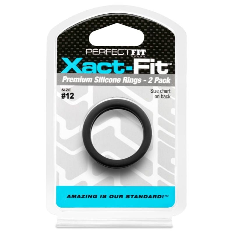 Perfect Fit XACT FIT Silicone Cock Ring 2 Pack | Size Options