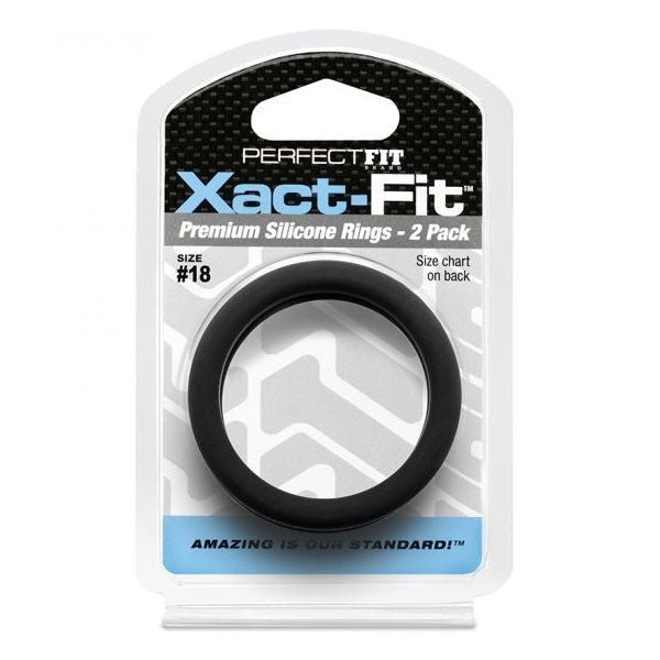 Perfect Fit XACT FIT Silicone Cock Ring 2 Pack | Size Options