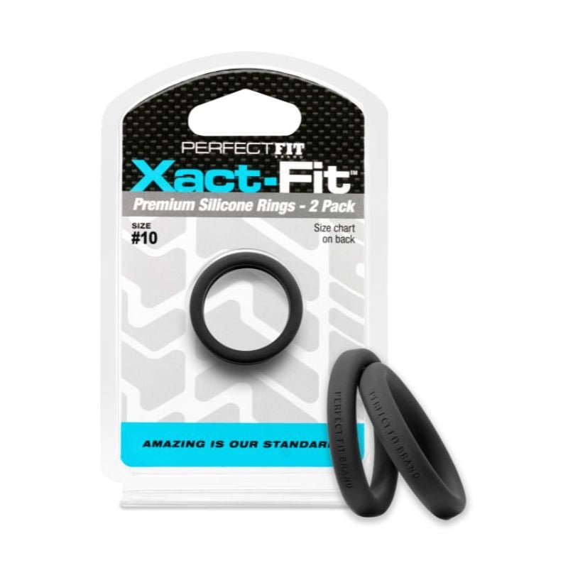 Perfect Fit XACT FIT Silicone Cock Ring 2 Pack | Size Options