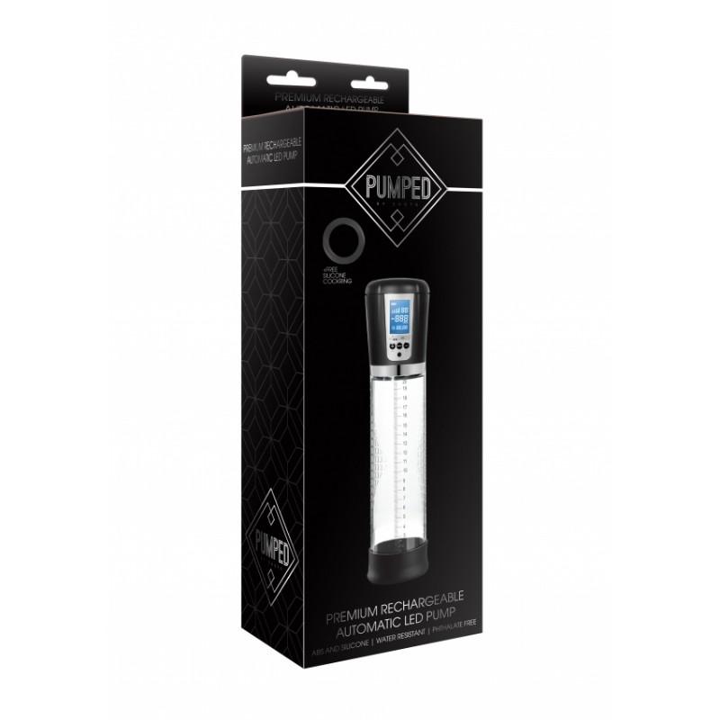 PUMPED: Premium USB Rechargeable Automatic LCD Cock Pump | Black