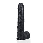 RealRock Extra Long Straight Dildo with Balls 14" / 35.5 cm | Black