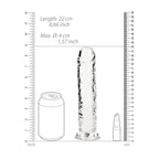 Realrock Straight Realistic Dildo with Suction Cup - 8'' / 20cm