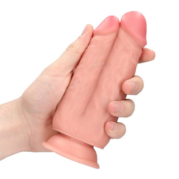 RealRock Two in One Dildo 5"/6" - 12,7/15,2 cm | Flesh