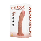 RealRock Vibrating Regular Curved Cock - 8" - Tan
