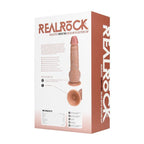 RealRock Vibrating Regular Straight Cock with Balls - 9" - Tan