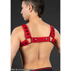 Mr.S Leather Slick Silicone Bulldog Harness | Red