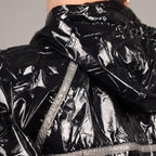 Riegillio Master of the House Shiny Nylon Base Tracksuit Jacket | Grey | Black/Grey