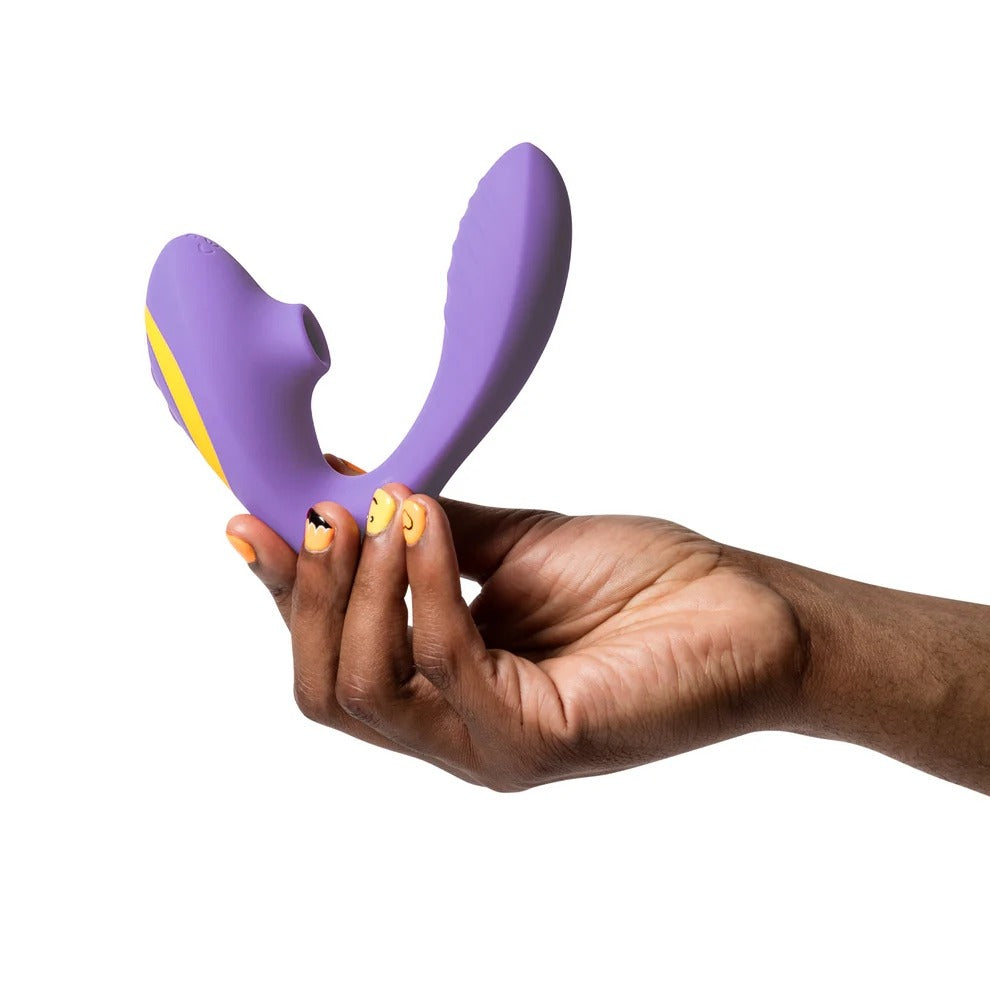 ROMP Reverb Rabbit Clitoral Vibrator Double Trouble Purple